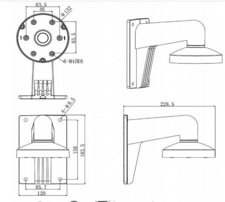 Uchwyt ścienny HIKVISION DS-1273ZJ-130