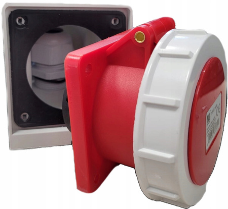 Gniazdo siłowe stałe 16A 5P 400V IP67 Pawbol B.1938 hermetyczne