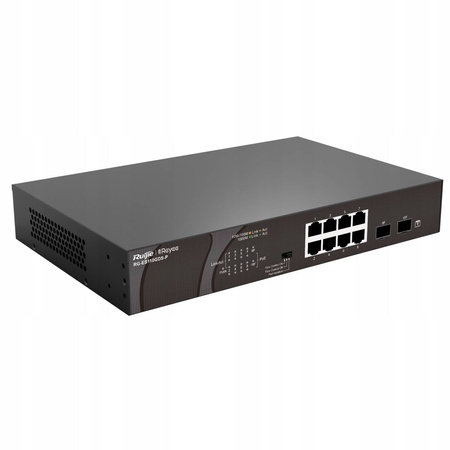 SWITCH NIEZARZĄDZALNY RUIJIE RG-ES110GDS-P, 10-PORTOWY, POE, 120 W