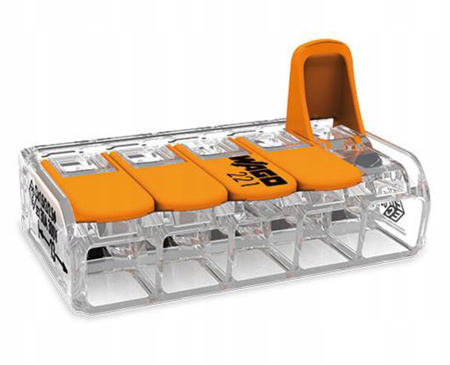 WAGO SZYBKOZŁĄCZKA 5x0,5-6mm2 221-615 15szt