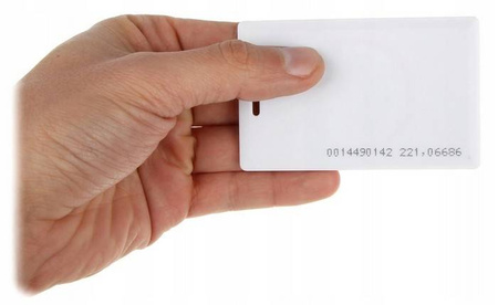 Karta 125kHz S0102N 1,8mm biała +NR +OTWÓR 50szt