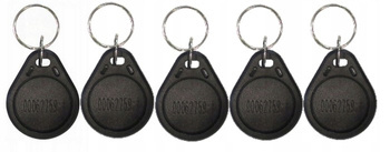 Brelok zbliżeniowy CZARNY RFID MIFARE +NUMER 5szt.