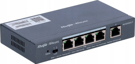 Switch zarządzalny Reyee RG-ES205GC-P, 5-portowy, Desktop, PoE
