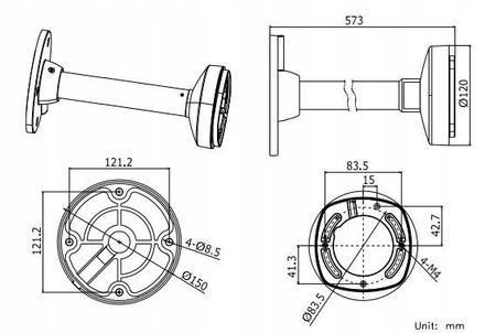 Uchwyt sufitowy HIKVISION DS-1271ZJ-120