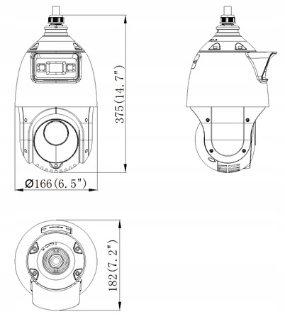 KAMERA IP SZYBKOOBROTOWA ZEWNĘTRZNA DS-2SE4C425MWG-E(14F0) TandemVu ColorVu