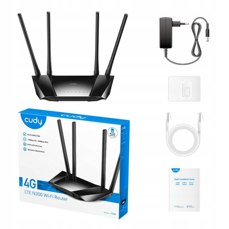 Router Cudy LT400 802.11n LTE 4G KARTA SIM (Wi-Fi 4)