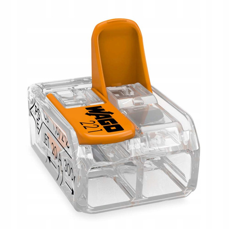 Szybkozłączka uniwersalna 2x0,2-4mm2 WAGO 221-412