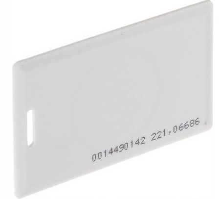 Karta 125kHz S0102N 1,8mm biała +NR +OTWÓR 5szt