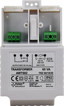 Transformator AWT682 TRP60/18V/20V PULSAR