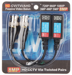 Konwerter BNC na skrętkę do kamer TVI CVI do 8Mpx