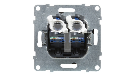 LEGRAND Suno CZARNE Gniazdo komputerowe UTP 6 2xRJ45 KAT.6 721453