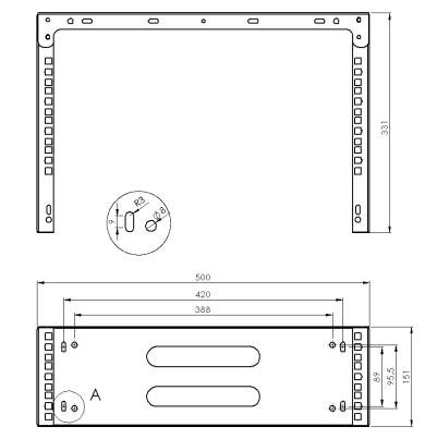 UCHWYT DO URZĄDZEŃ RACK U19-3U/340