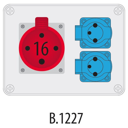 Rozdzielnica Pawbol B.1227 1x16A/4P 2x16A/250V