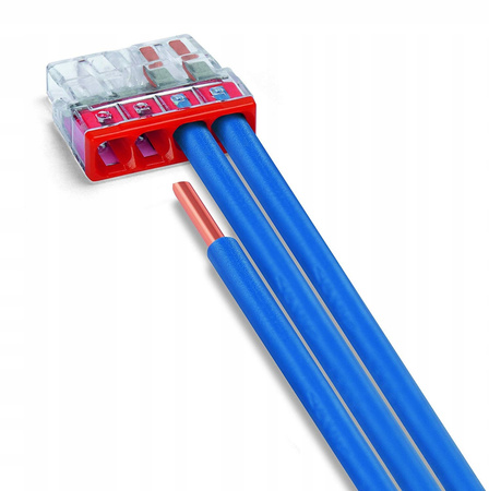 SZYBKOZŁĄCZKA WAGO NA DRUT 4x0,5-2,5mm² 100szt