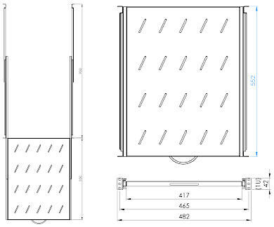 PÓŁKA WYSUWANA P19S/550