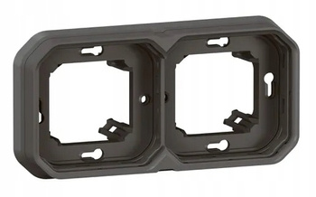 Uchwyt podtynkowy podwójny antracyt 069607L