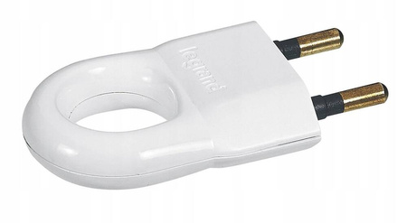Plastikowa wtyczka z pierśc. 2P 6A Legrand 050162