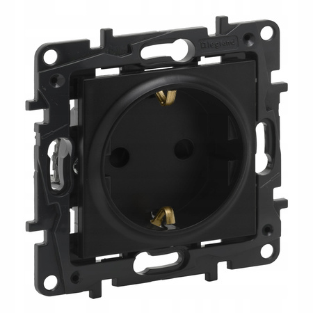 LEGRAND Niloe CZARNE Gniazdo zasilające SCHUKO 863520 2P+Z