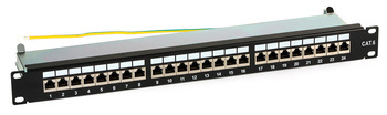 Rack 19 Patch panel 1U  FTP Cat.6e 24 portów
