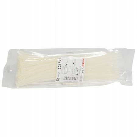 Opaska kablowa LEGRAND 280x3.5mm BIAŁA 100 szt