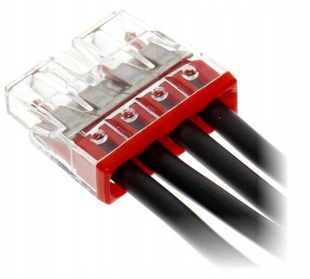 SZYBKOZŁĄCZKA WAGO NA DRUT 4x0,5-2,5mm² 100szt