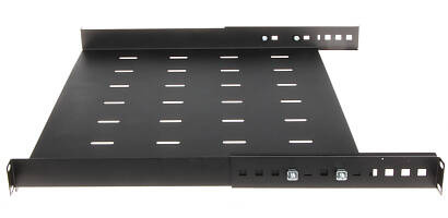 Rack 19 Półka 1U L450 REGULOWANA CZARNA