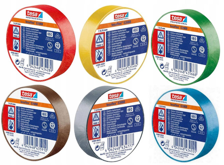 Taśma izolacyjna TESA 33m x 19mm BRĄZOWA 53988-00068-00