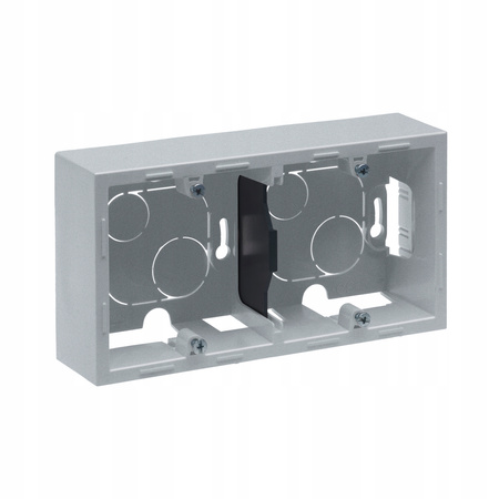 LEGRAND Suno ALUMINIUM Puszka natynkowa podwójna 721395