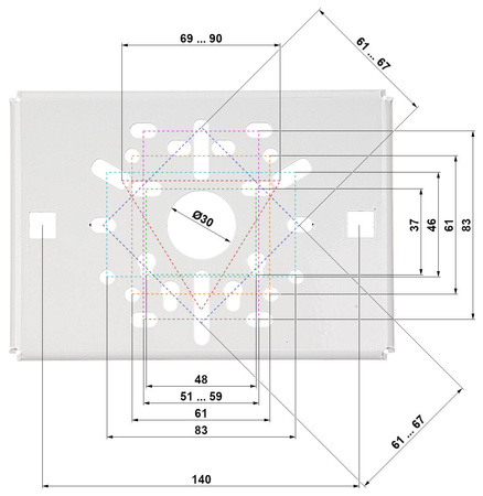 UCHWYT NA SŁUP DWUSTRONNY
