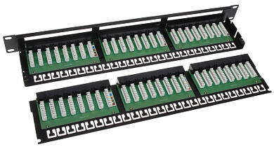 Rack 19 Patch panel 1U UTP Cat.5e 48 portów