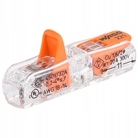 WAGO szybkozłączka przelotowa 221-2411 2x0,2-4mm2 1szt