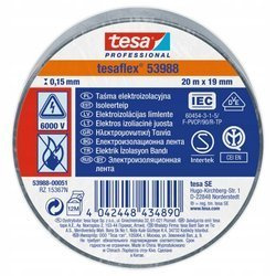 Taśma izolacyjna TESA 20m x 19mm SZARA 53988-00051-00