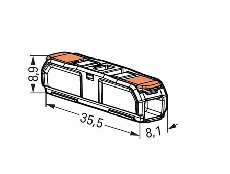 WAGO 221-2411 ZŁĄCZE PRZELOTOWE Z DŹWIGNIĄ DO PRZEWODÓW MAX 4MM² 60 SZT.