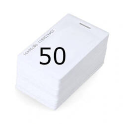 Karta 125kHz S0102N 1,8mm biała +NR +OTWÓR 50szt