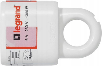 Plastikowy przedłużacz 2P 6A Legrand 050166