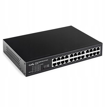 SWITCH 24-port CUDY GS1024 1Gbps 10/100/1000 metalowy do szafy RACK