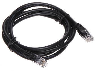 Patchcord UTP kat.6  1.5m CZARNY