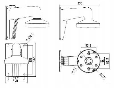 Uchwyt ścienny HIKVISION DS-1273ZJ-135