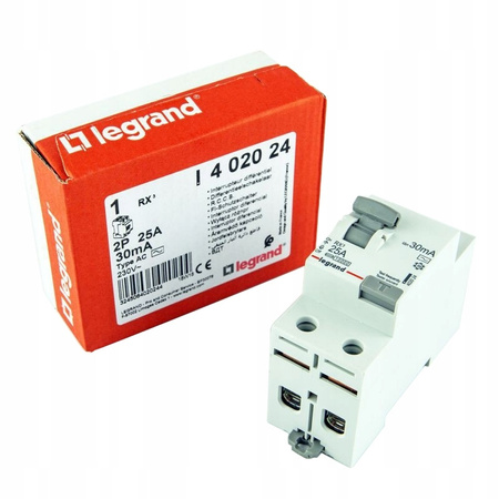 Wyłącznik różnicowoprądowy Legrand 230 V IP67 25 A 402024