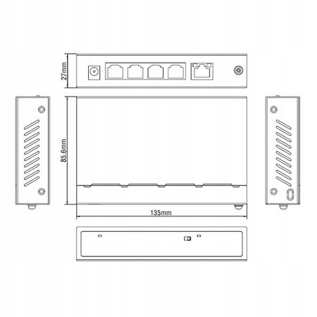 Switch 4+1 port UTEPO UTP3-GSW0401-TP60