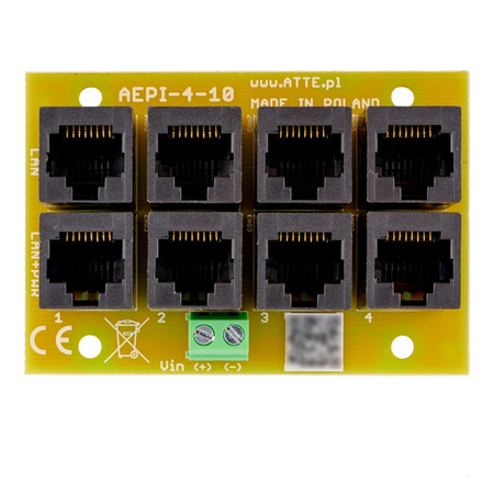 AEPI-4-10-OF Adapter PoE PASSIVE 4 kanałowy 10/100