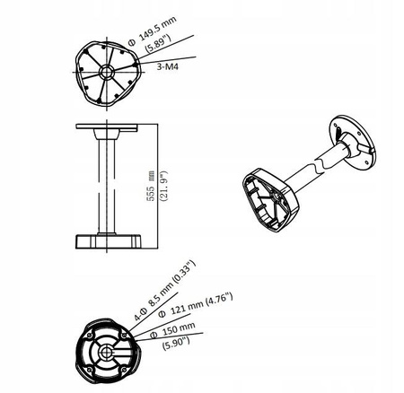 Uchwyt sufitowy HIKVISION DS-1271ZJ-DM25