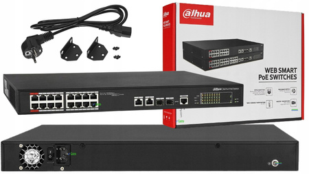 Switch PoE Dahua PFS4218-16ET-240-V3 16 portowy 240W SFP