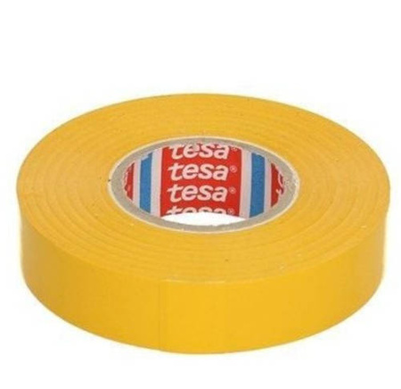 Taśma izolacyjna TESA 33m x 19mm ŻÓŁTA PREMIUM 04163-00003-07