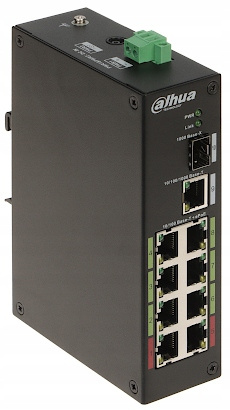 Switch przemysłowy POE/EPOE Dahua LR2110-8ET-120