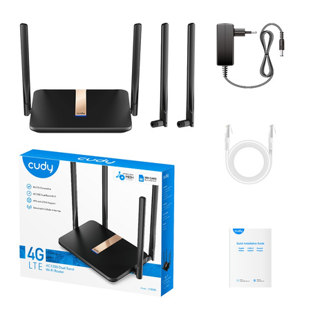 Router Cudy LT500D 802.11ac (Wi-Fi 5) LTE 4G na kartę SIM
