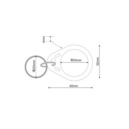 Brelok Mifare S0303BNR-GN zielony +NR 100szt
