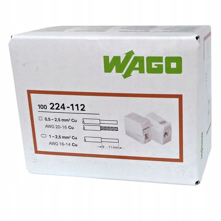 Wago 224-112 złączka oświetleniowa 2x0.5-2.5mm 1 szt.