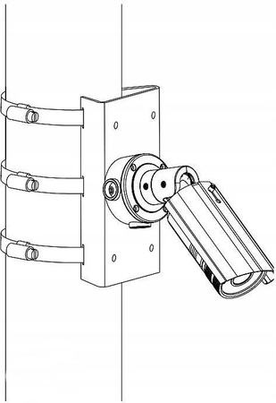 ll Uchwyt słupowy ll-1275ZJ-MINI do kamer BLACK