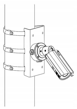 ll Uchwyt słupowy ll-1275ZJ do kamer BLACK